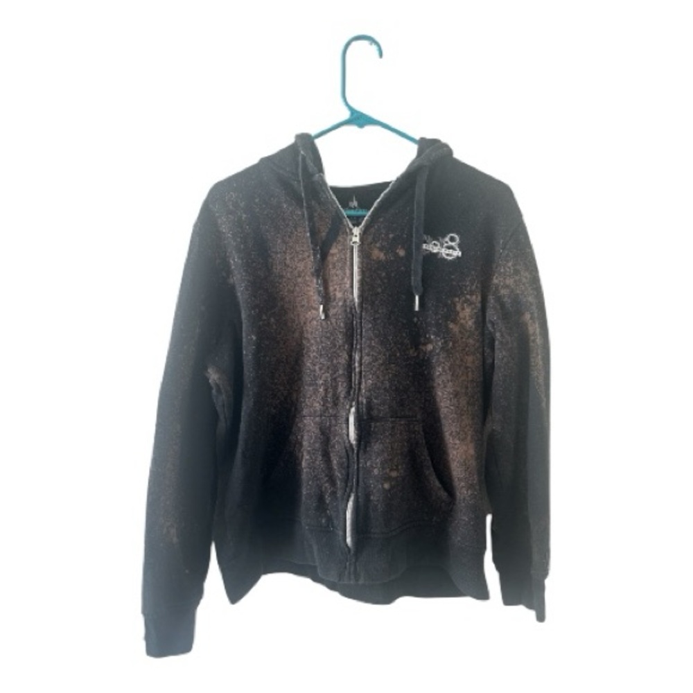 Custom Bleach Dyed Disney Parks XL Zip Hoodie Disneyland Resort
